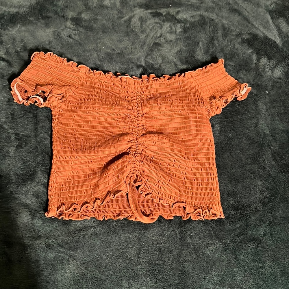 Brown crop top